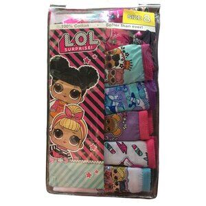 LOL Surprise 6 Pack Girls Briefs Size 8 Cotton